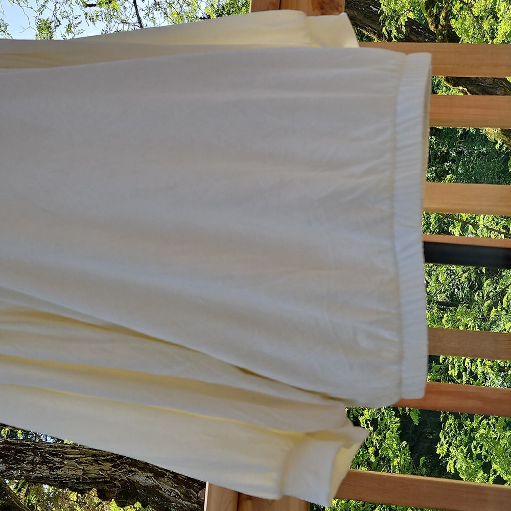 Simply Vera 3/4 Sleeve Cream Balloon Sleeves Elastic Waist Vera Wang Size L - Picture 9 of 11